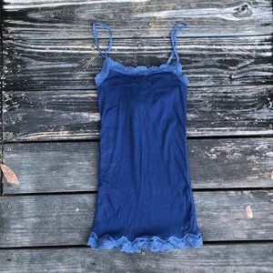 SOLD—American Eagle Blue Lace XS Camisole, Built-In Bra
